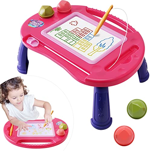Toys for Girls,Toys for 2-3 Year Old Girls,Girl Toys Magnetic Drawing Board Detachable Legs Doodle Board,A Magna Etch Table Sketch Pad,Learning Toddlers Toys for 2 3 4 Girls Boys Easter Gifts for Kids